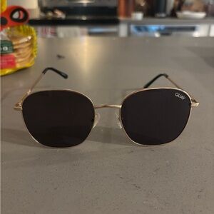 Quay Australia Jezabell Polarized Gold Frame Sunglasses